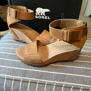 Sorel Women's Brown Wedge Sandals